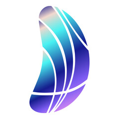 Abstract Gradient Shape with Transparent Negative Space. Use for futuristic backgrounds, motion templates, and branding identity elements. Part of collection