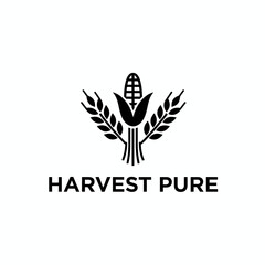 Harvest Pure Wheat and Corn Crop Logo