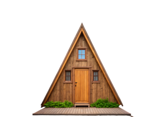 A-frame cabin rustic retreat nestled in nature, small wooden house, vacation getaway, cozy dwelling, backyard cabin