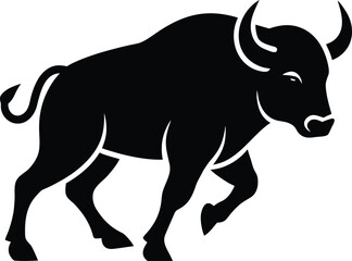 Obraz premium Majestic buffalo running forward with power and grace