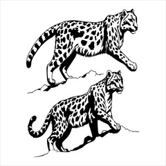 Simple Elegant Jumping Animal Illustration Vector Design, A Minimalist Flat Design Graphic with Vibrant Dynamic Motion for Digital Wild Life and Action Projects.