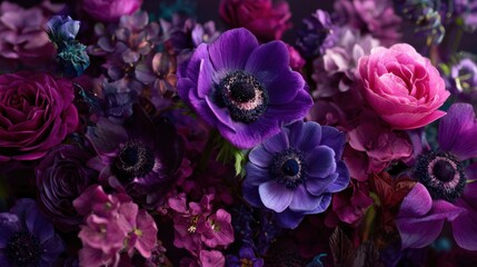 Fototapeta premium Purple flower arrangement