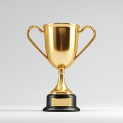 Celebrate victory with this gleaming golden trophy, perfect for showcasing achievement, success,...