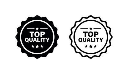 Top Quality Badge Icon, Premium Seal Emblem Vector, Certification Stamp for Product and Branding