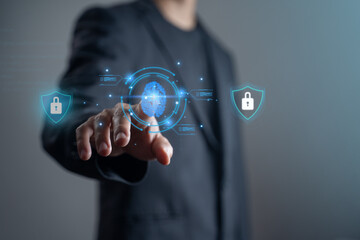 Business cybersecurity concept.
Data protection and online safety.