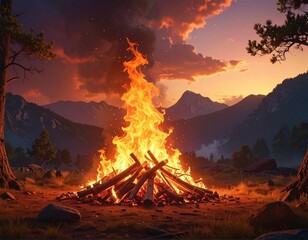 Il Fuoco, uno degli elementi naturali di forza, luce e calore