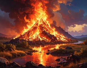 Il Fuoco, uno degli elementi naturali di forza, luce e calore