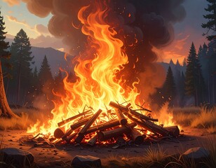 Il Fuoco, uno degli elementi naturali di forza, luce e calore