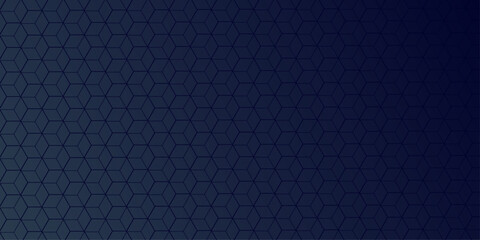 dark blue Hexagon Net Pattern Background. Gradient, 3D Render artwork. Hexagon mosaic background Modern stylish abstract texture. Repeating striped line elements wallpaper backdrop Vector illustration