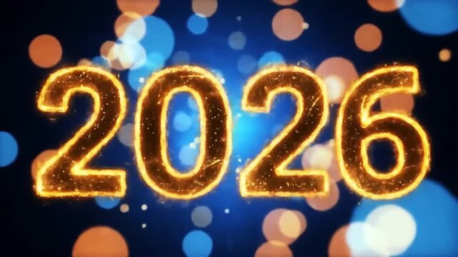 2026 led lights box background new year celebration wallpaper design

