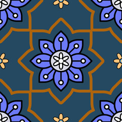 Geometric, ethnic oriental ikat seamless pattern treditional Design for background, carpet wallpaper, clothing, wrapping, batik, fabric, Vector illustration, embroidery style.  