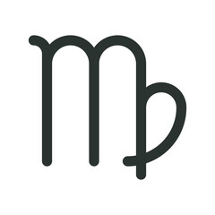 Virgo zodiac sign. Virgo vector astrological symbol with editable stroke