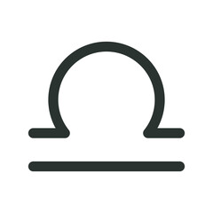 Libra zodiac sign. Libra vector astrological symbol with editable stroke