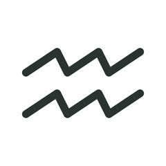 Aquarius zodiac sign. Aquarius vector astrological symbol with editable stroke