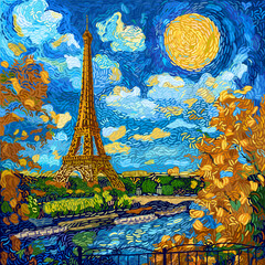The Impressionist Eiffel Tower &ndash; a colorful Parisian landscape