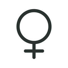 Venus astrology symbol. Venus planet vector sign with editable stroke