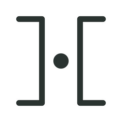 Proserpine astrology planet symbol. Proserpine vector sign with editable stroke