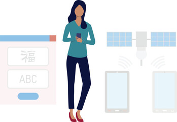 The girl is showing computer programming language