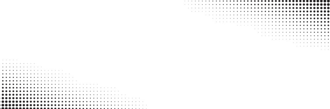 Dot background. Halftone texture, gradient dots pattern, half tone wallpaper with copyspace, spot fade vector illustration