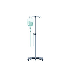 IV Drip Stand Illustration on White Background