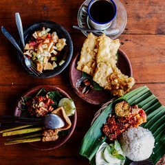 fried chicken with rice
