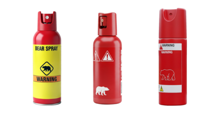 熊よけスプレー・クマ撃退スプレー（PNG・透過・素材）