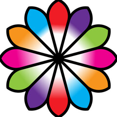Spectrum Flower Icon