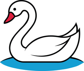 white swan on the water