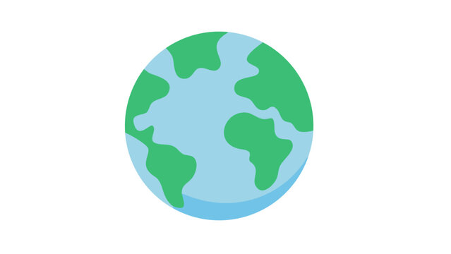 Vibrant Earth illustration for global awareness campaigns, environmental projects, or educational resources, a clean symbol promoting worldwide unity