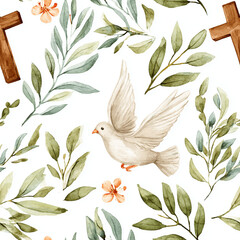 religious cross holy week pattern design