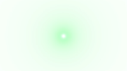 Green light glare glow circle effect with transparent background