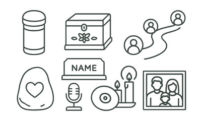 Fototapeta premium Collection of icons that represent different aspects of life