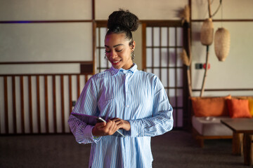 Young entrepreneur in the hospitality industry bringing fresh ideas passion dedication to restaurant