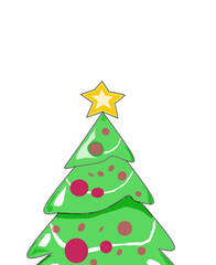 christmas tree isolated on white