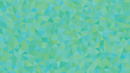 Abstract Low Poly Triangle Background in Shades of Green and Blue