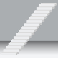 staircase in the house,3d interior staircases isolated on white background. the stair steps collection	
