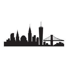 Fototapeta premium PrNew York City Skyline Silhouette Vectorint