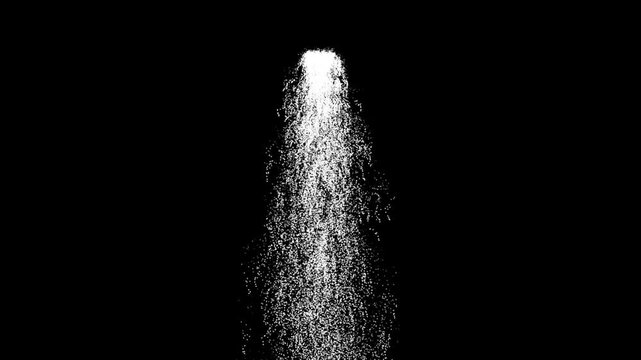 Realistic Waterfall Black Screen with Transparent Chroma Key Effect, Water Failing Down, heavy rain looping over black background. Isolated Rain Waterfall Loop on Black and green screen,