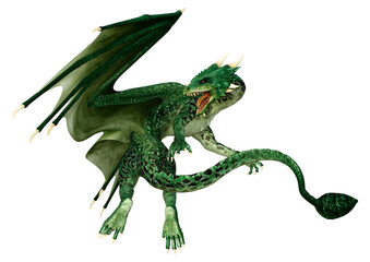 Obraz premium 3D Rendering Fairy Tale Dragon on White