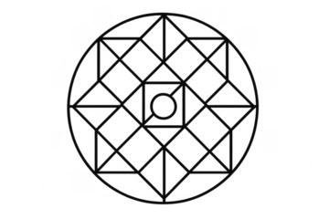 Geometrical spiritual mandala pattern with sacred symmetry
