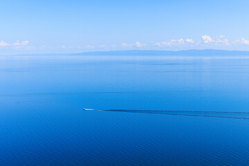 Lake Baikal, the deepest lake in the world and the Pearl of Siberia,  in southern Siberia, Russia 