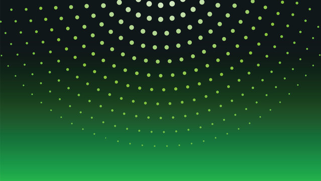 Dark Green And Black Color Gradient Background With Modern Halftone Dots Pattern In The Corner Abstract Design