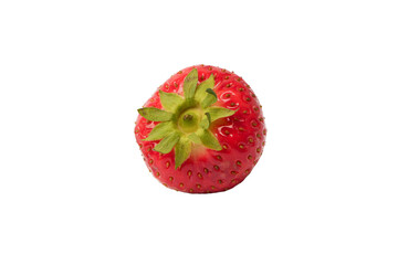 Fresh group of berries isolated on a white background.