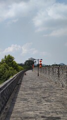 on ancient city wall of nanjing china