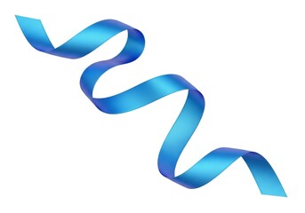 blue ribbon isolated on a white background