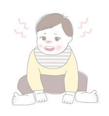 熱を出している赤ちゃん