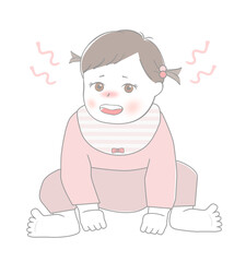 熱を出している赤ちゃん