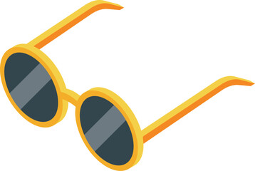 Stylish round sunglasses with a gold frame represent a modern and fashionable accessory