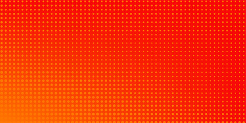 Dots halftone orange color pattern gradient texture with technology digital background