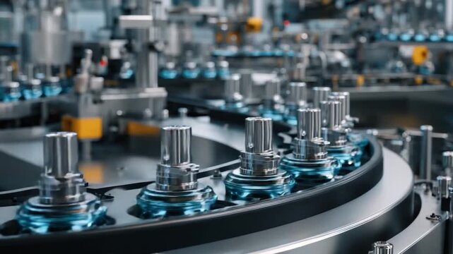 Precision in Motion: A close-up view of the sophisticated production line showcases meticulous precision and modern technology in action, where each element plays a vital role.
